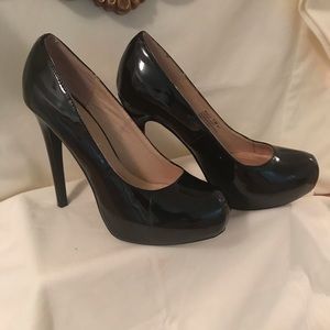 Black Patent Leather Stilettos